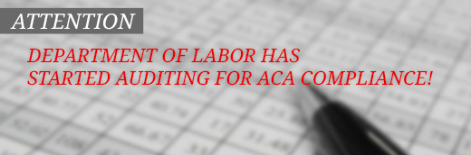  Attention: Department of Labor has started auditing for ACA compliance! 
